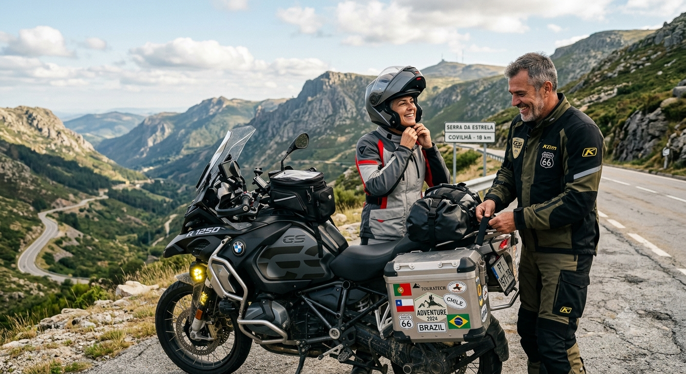 Motocicleta esportiva vermelha em movimento representando Seguro Moto
